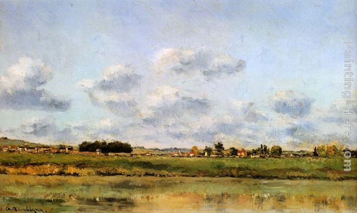 Banks Of The Loing painting - Charles-Francois Daubigny Banks Of The Loing art painting